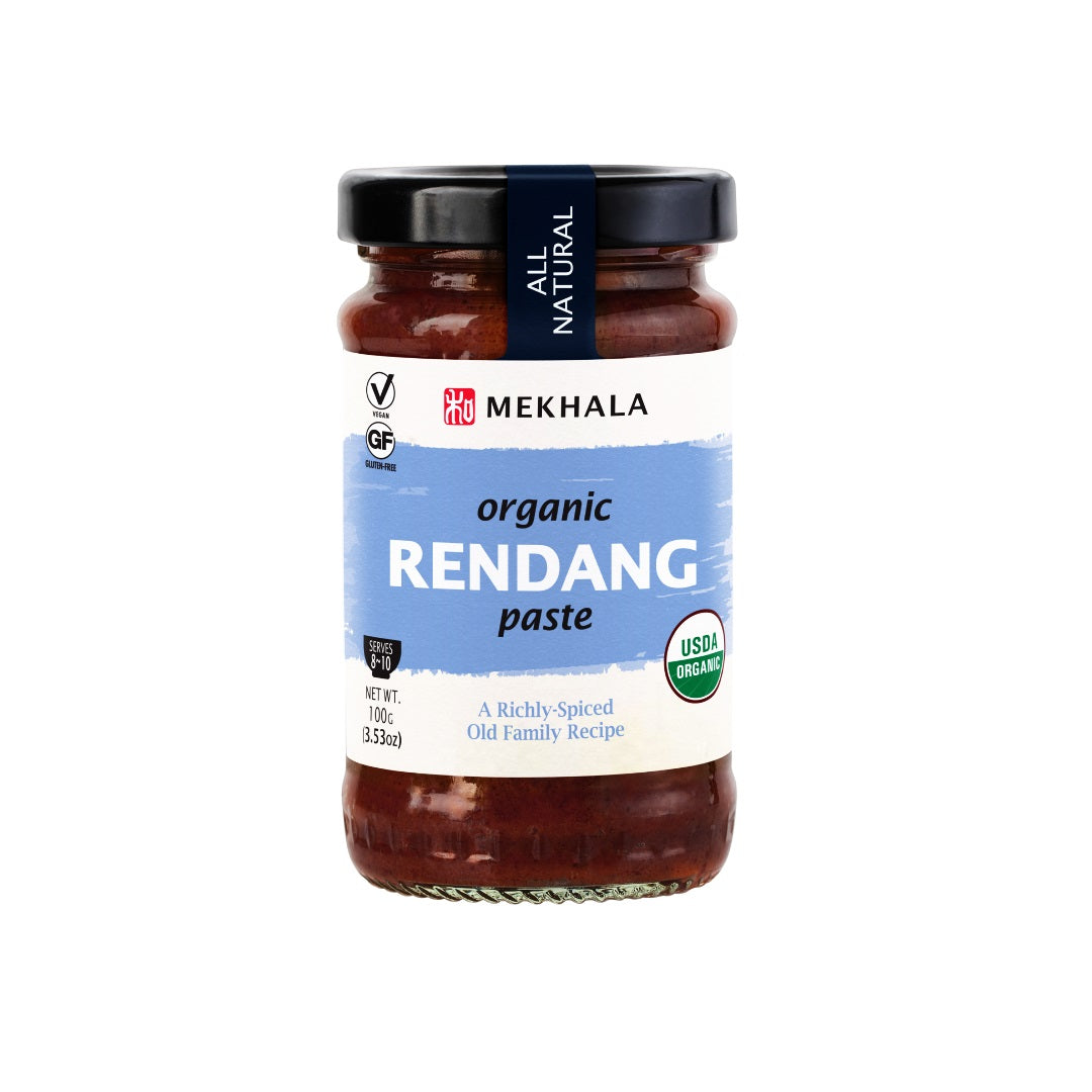 Mekhala Organic Rendang Paste, Richly Spiced Curry Paste - Vegan & Gluten-Free - 100g