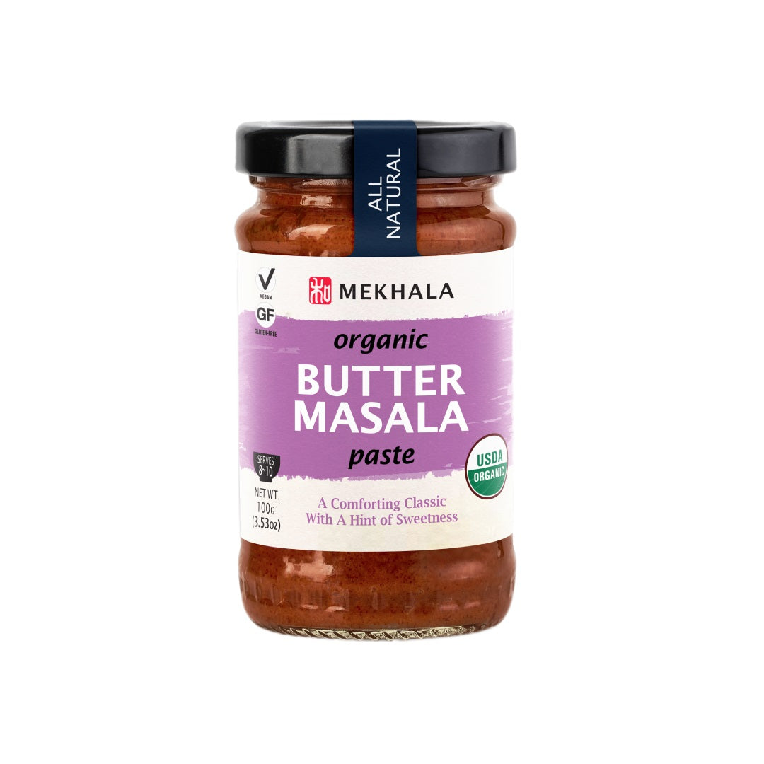 Mekhala Organic Butter Masala Paste - Rich Creamy Flavor Curry Paste - Vegan & Gluten-Free - 100g