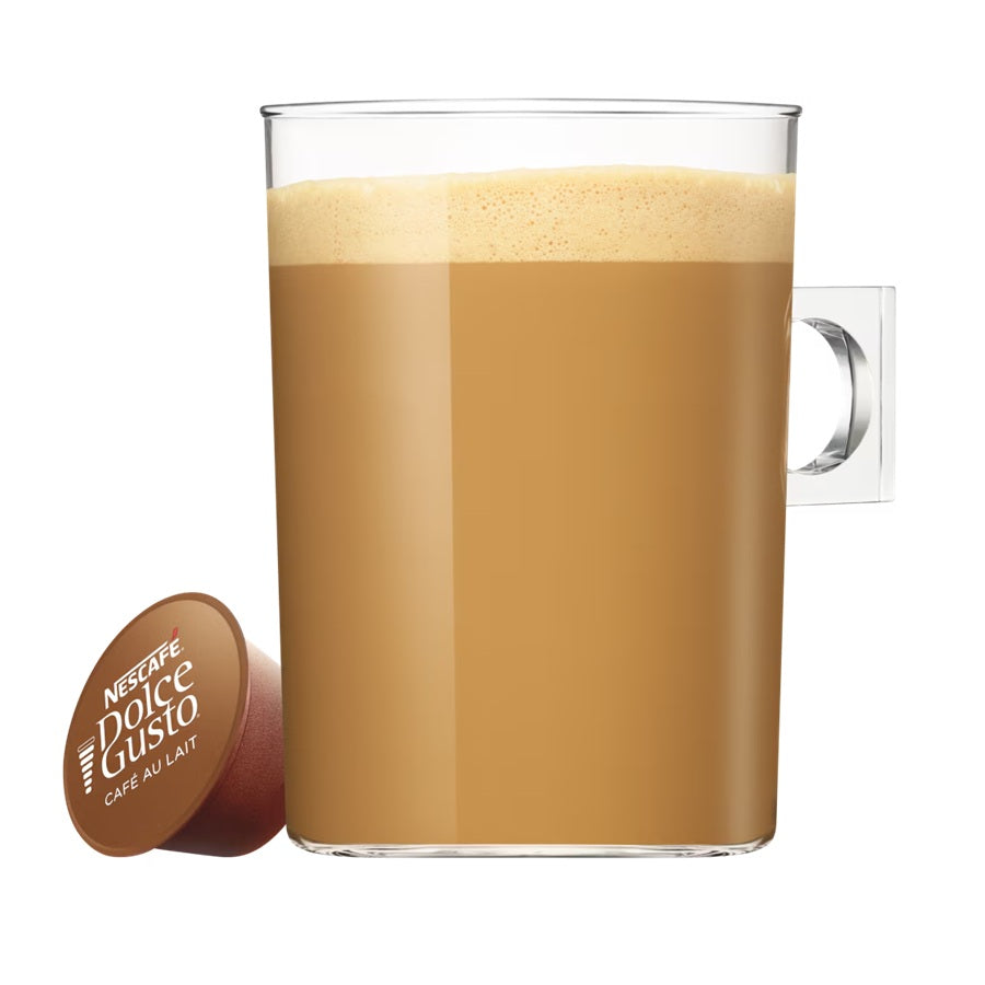 Dolce Gusto Café au Lait Coffee, Balanced and Round, 16 Capsules