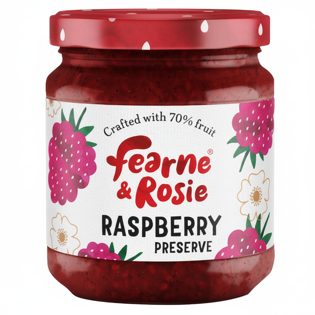 Fearne & Rosie Raspberry Jam, Crafted with 70% Fruit, 310g