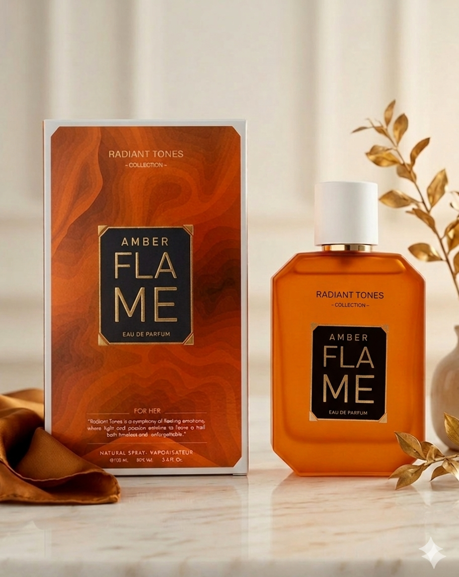 Amber Flame EDP for Women | Long Lasting | Luxury Sweet Fruity Vanilla Amber Perfume | 100ml