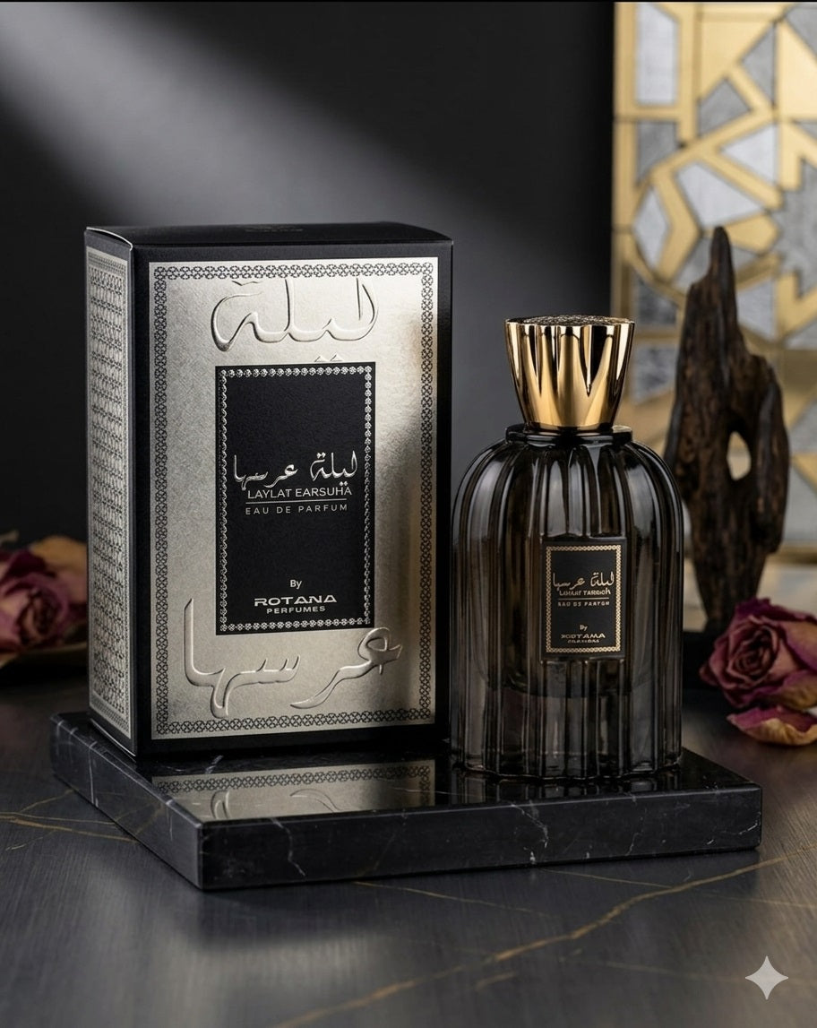 Rotana Laylat Earsuha EDP For Unisex | Long Lasting | Oriental Floral Amber Perfume | 100ml