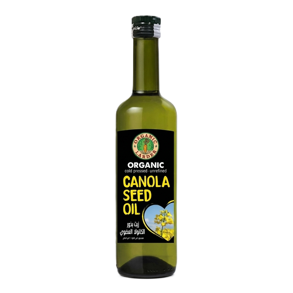 Organic Larder Canola Seed Oil - Cold Pressed & Unrefined - 500ml