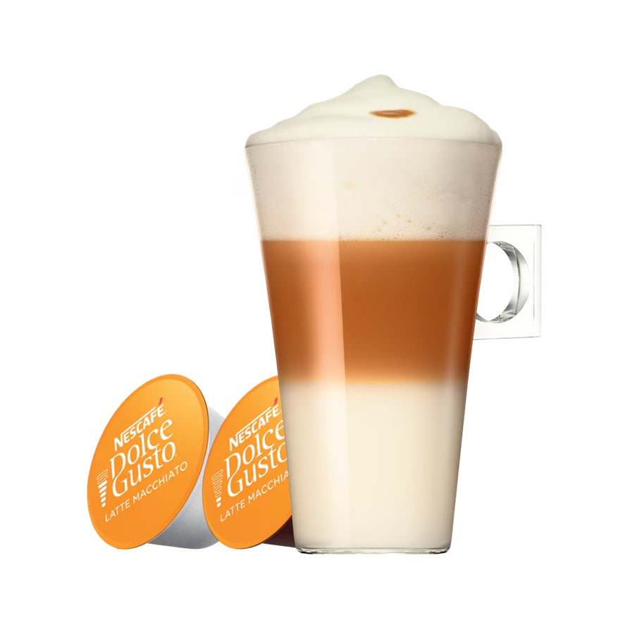 Dolce Gusto Latte Macchiato Coffee, Spectacular and Voluptuous, 16 Capsules