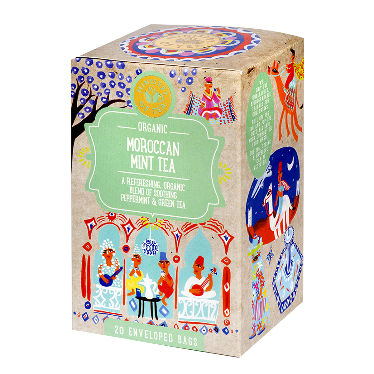 Ministry of Tea Organic Moroccan Mint Tea, 20 Tea Bags