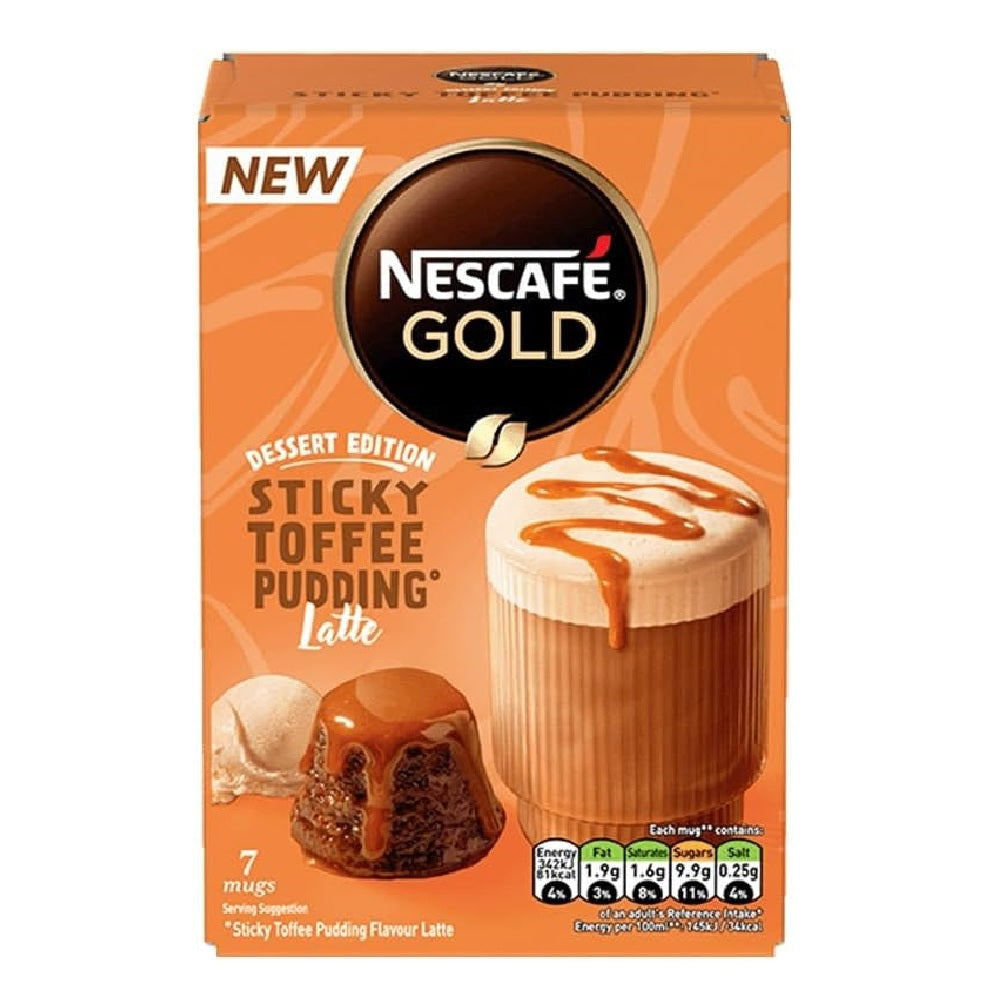 Nescafe Gold Dessert Edition Sticky Toffee Pudding Latte, 7 Sachets