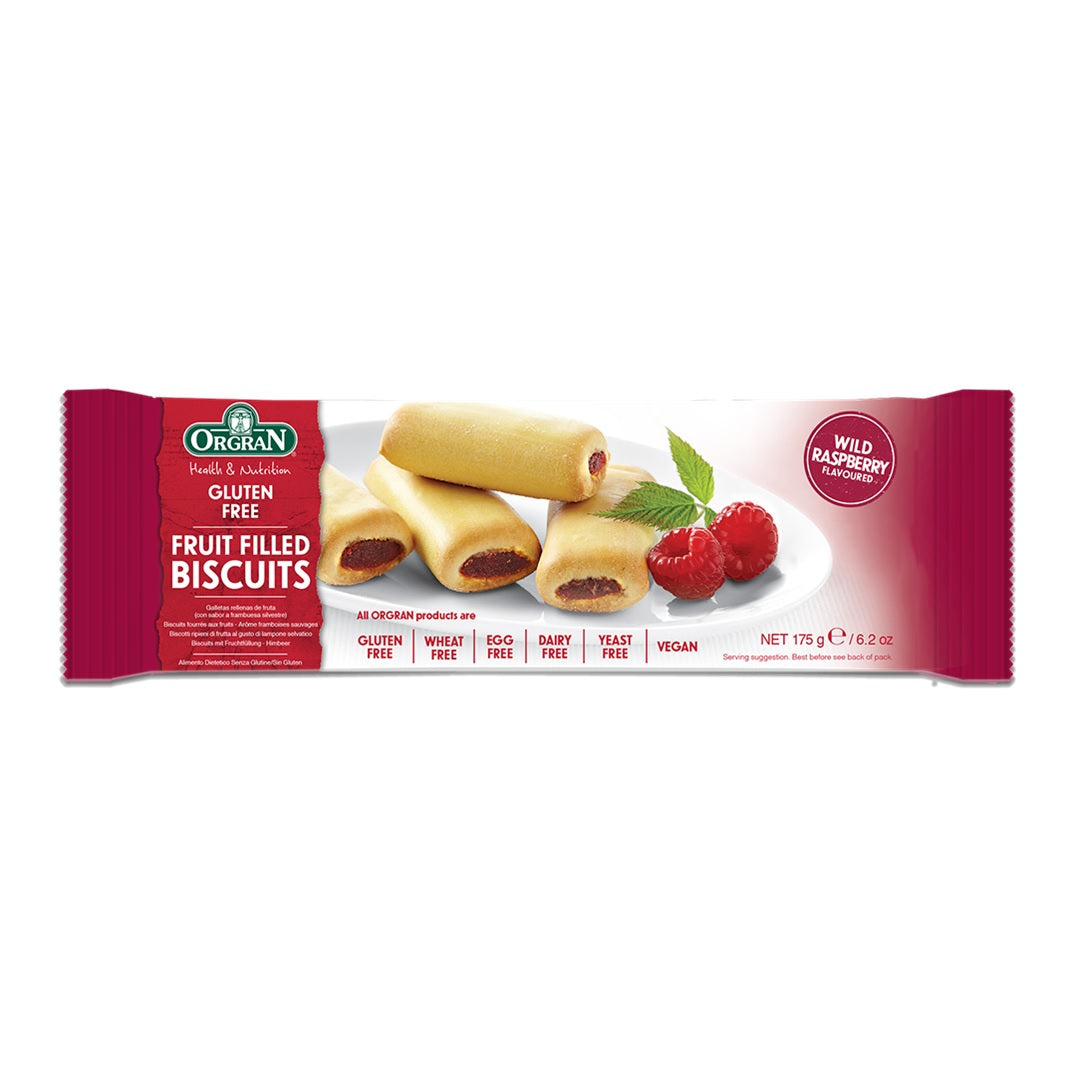 Orgran Wild Raspberry Fruit Filled Biscuits, 175g