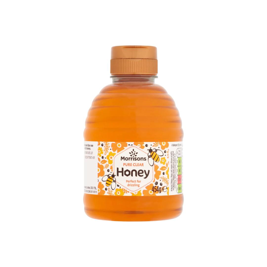 Morrisons Pure Clear Honey – Smooth & Natural - Perfect for Drizzling - 454g