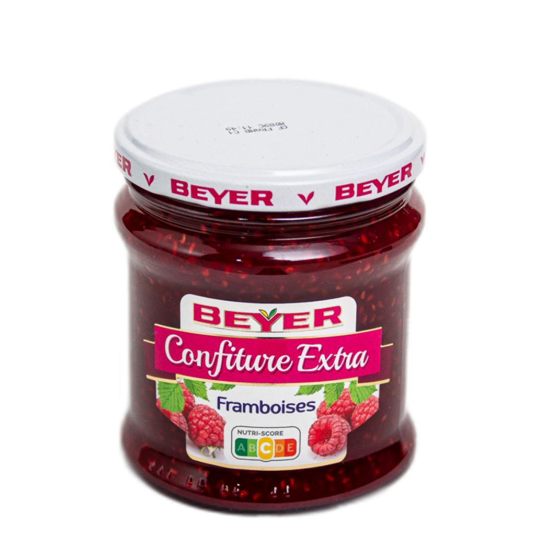Beyer French Raspberry Extra Jam - Confiture Extra Raspberries - 370g