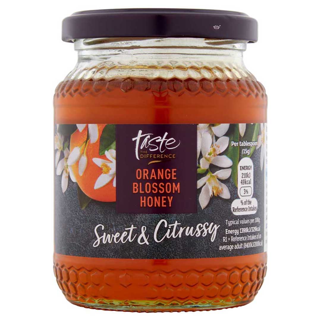 Taste The Difference Orange Blossom Honey – Sweet & Citrussy Flavor - 340g