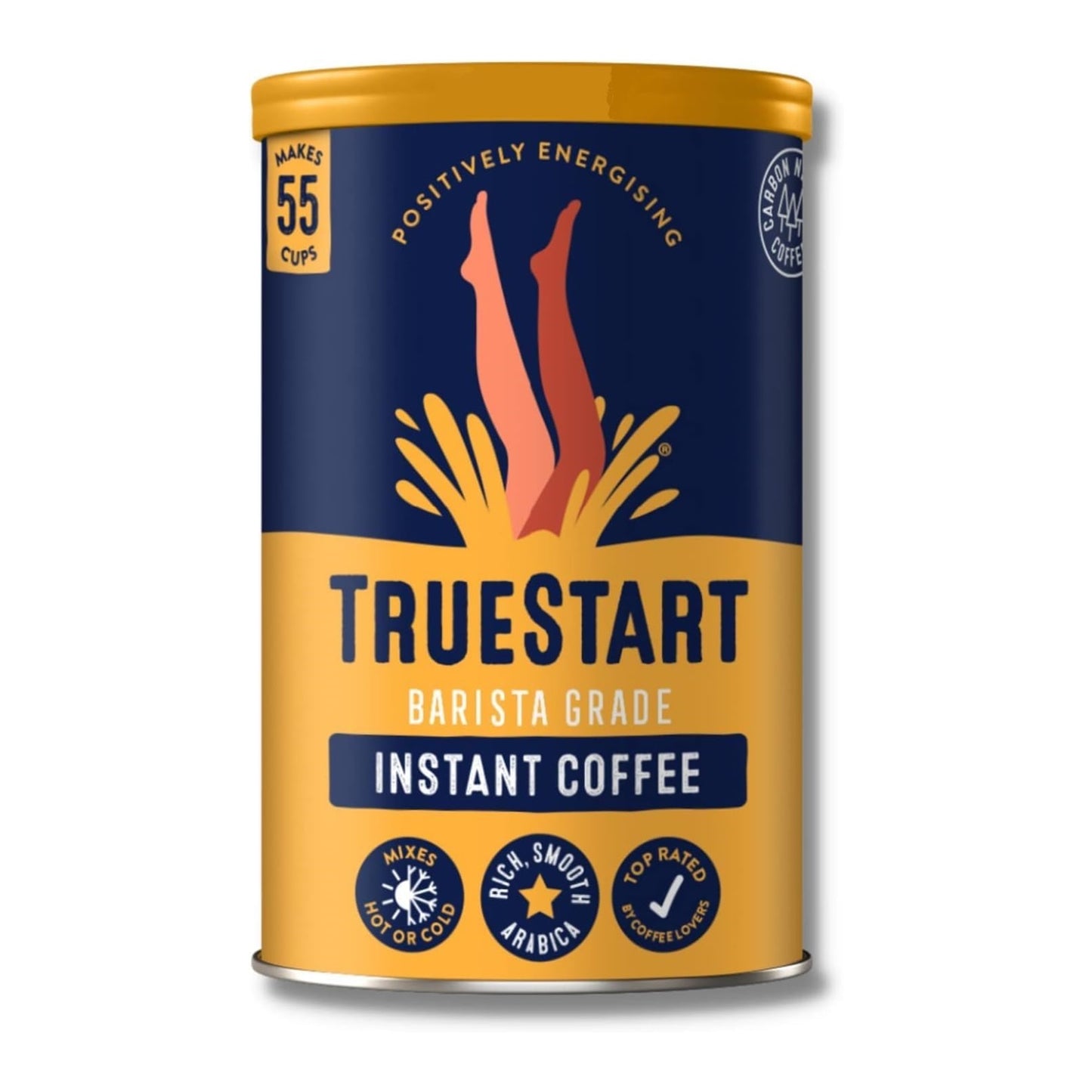 Truestart Barista Grade Instant Coffee 100% Colombian Arabica Beans, 100g
