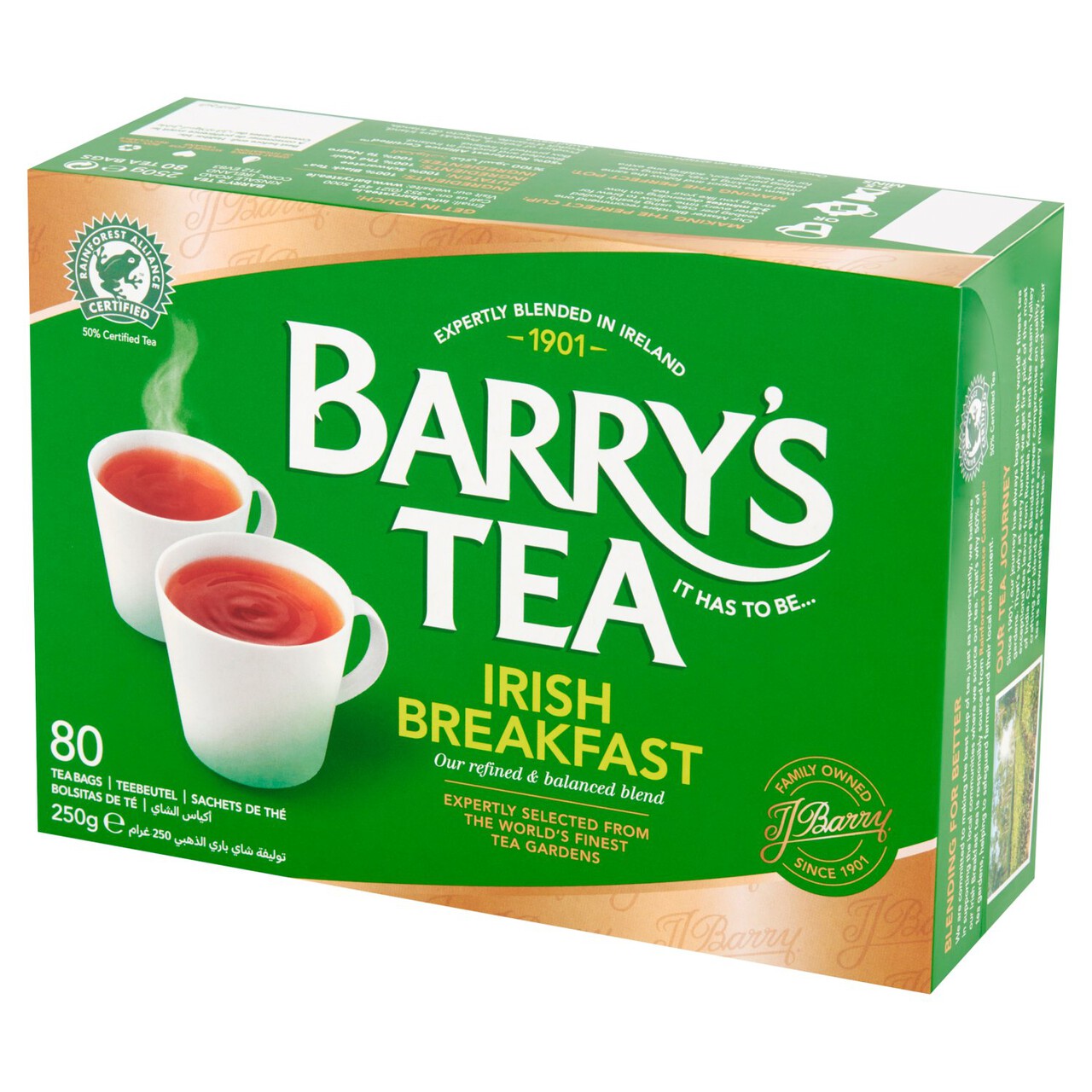 Barry's Irish Breakfast Blend Tea, 80 Tea Bags
