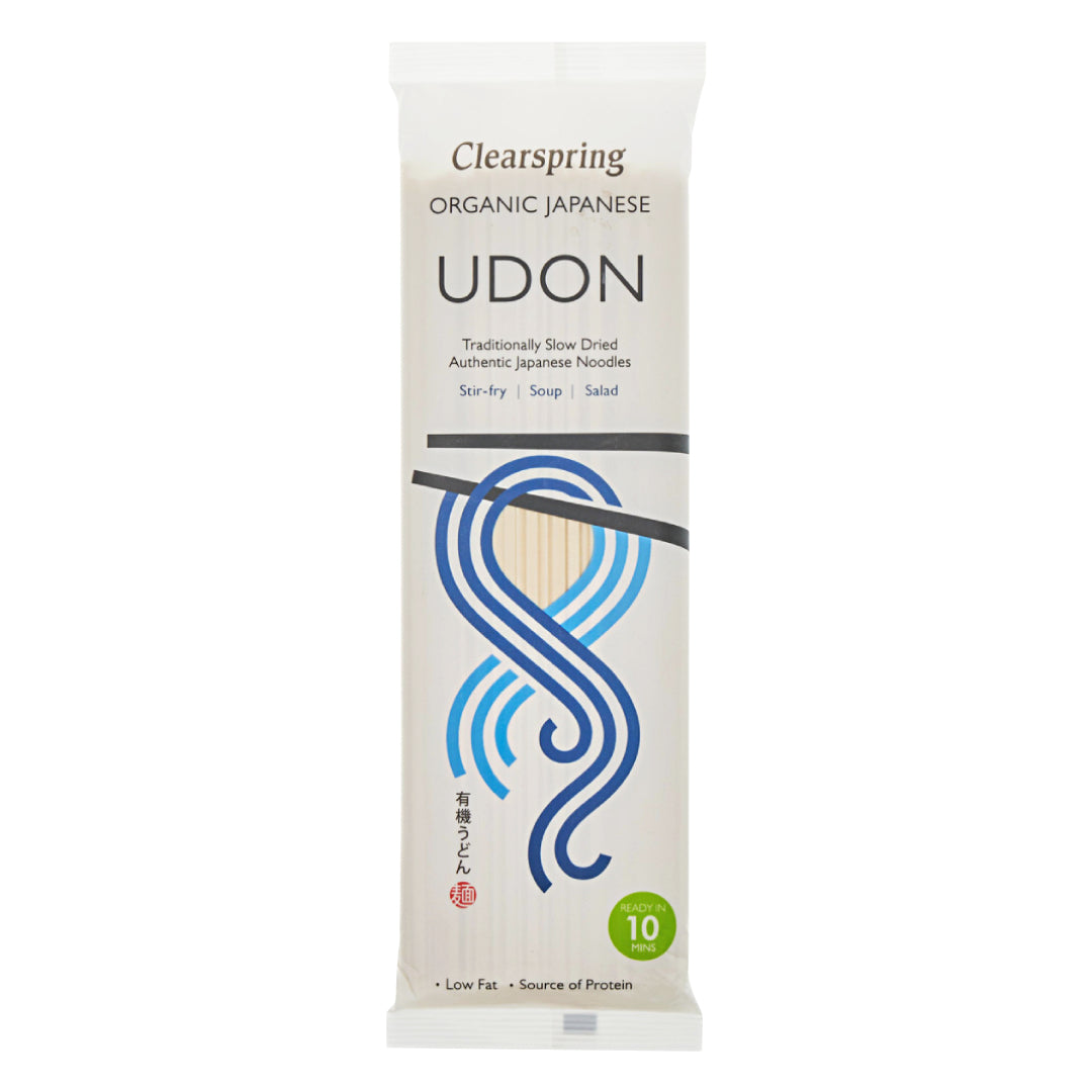 Clearspring Organic Japanese Udon, Traditionally Low Dried Authentic Japanese Noodles, 200g