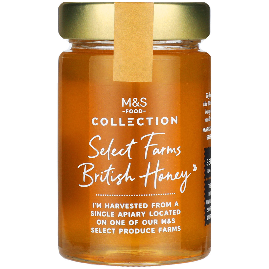 M&S Select Farms British Honey – Premium Single Apiary - Ideal for Toast - 250g