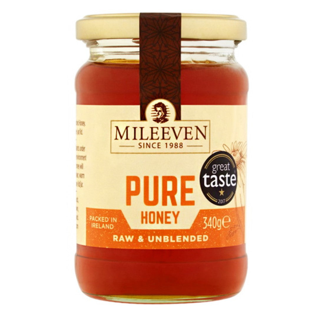 Mileeven Pure Raw & Unblended Natural Honey – Rich Golden Flavor - 340g