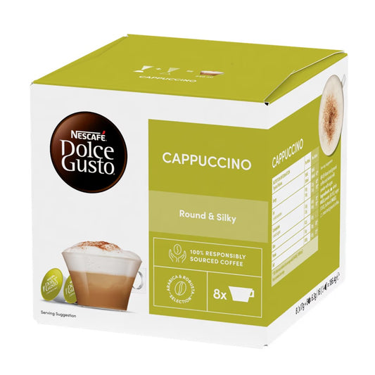 Dolce Gusto Cappuccino Coffee, Round & Silky, 16 Capsules