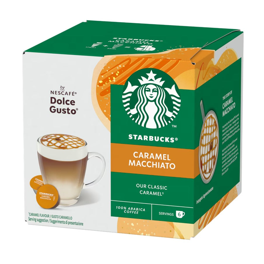 Starbucks Caramel Macchiato Coffee, Our Classic Caramel, 12 Capsules