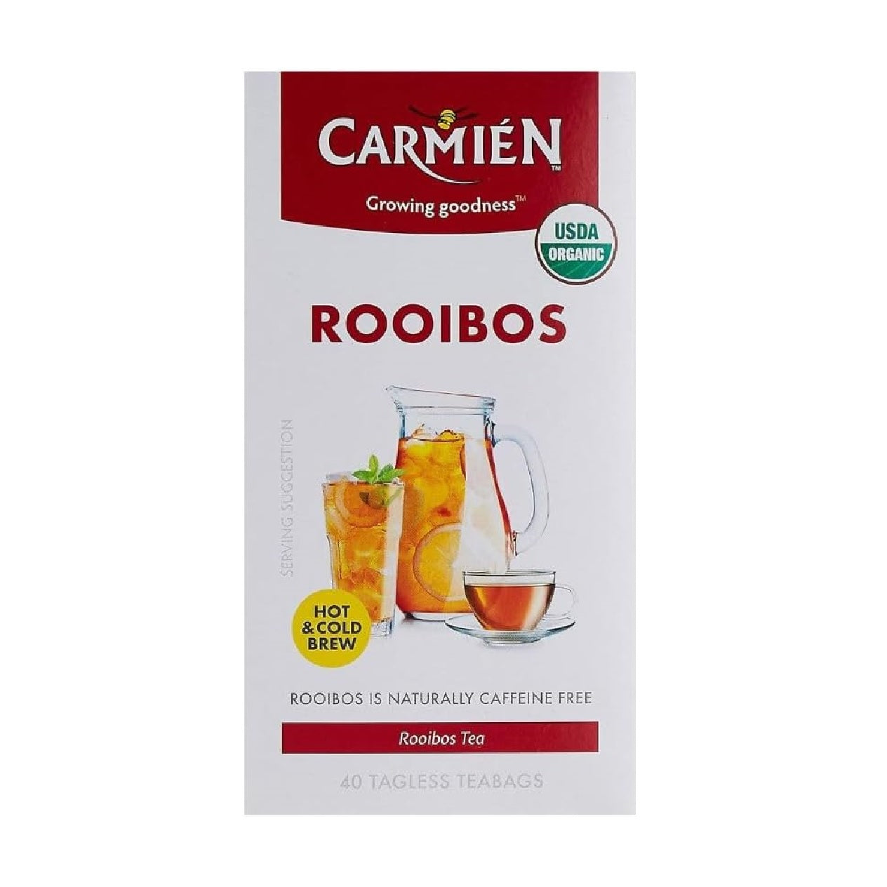 Carmien Organic Rooibos Tea, 40 Tea Bags