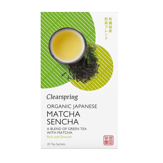 Clearspring Organic Japanese Matcha Sencha Green Tea, 20 Tea Bags