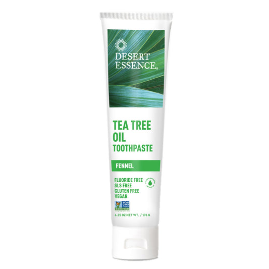 Desert Essence Organic Tea Tree Oil Toothpaste Fennel, 176g