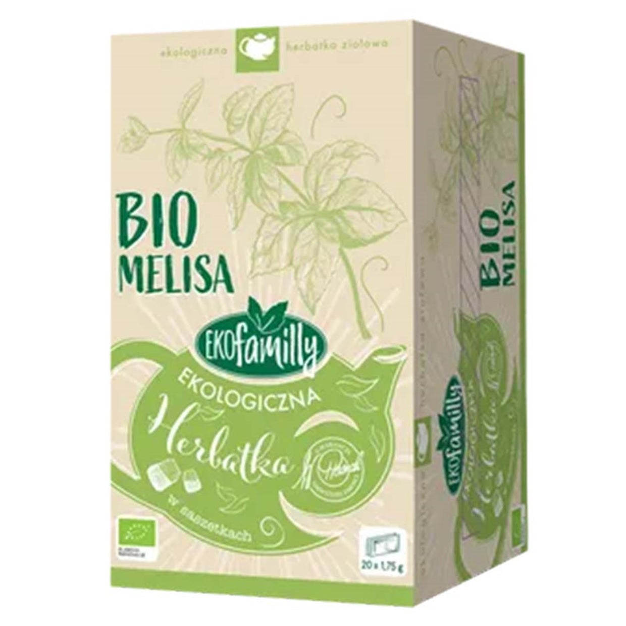 Eko Family Organic Bio Lemon Balm Herbal Tea, 20 Tea Bags