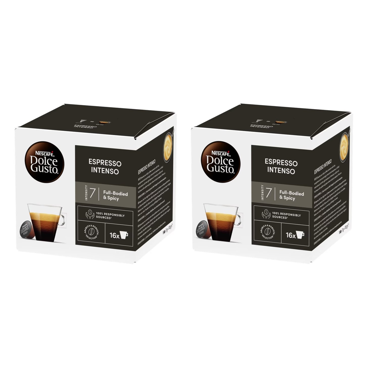 Dolce Gusto Espresso Intenso Coffee, Full-bodied and Spicy, 16 Capsules