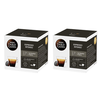 Dolce Gusto Espresso Intenso Coffee, Full-bodied and Spicy, 16 Capsules