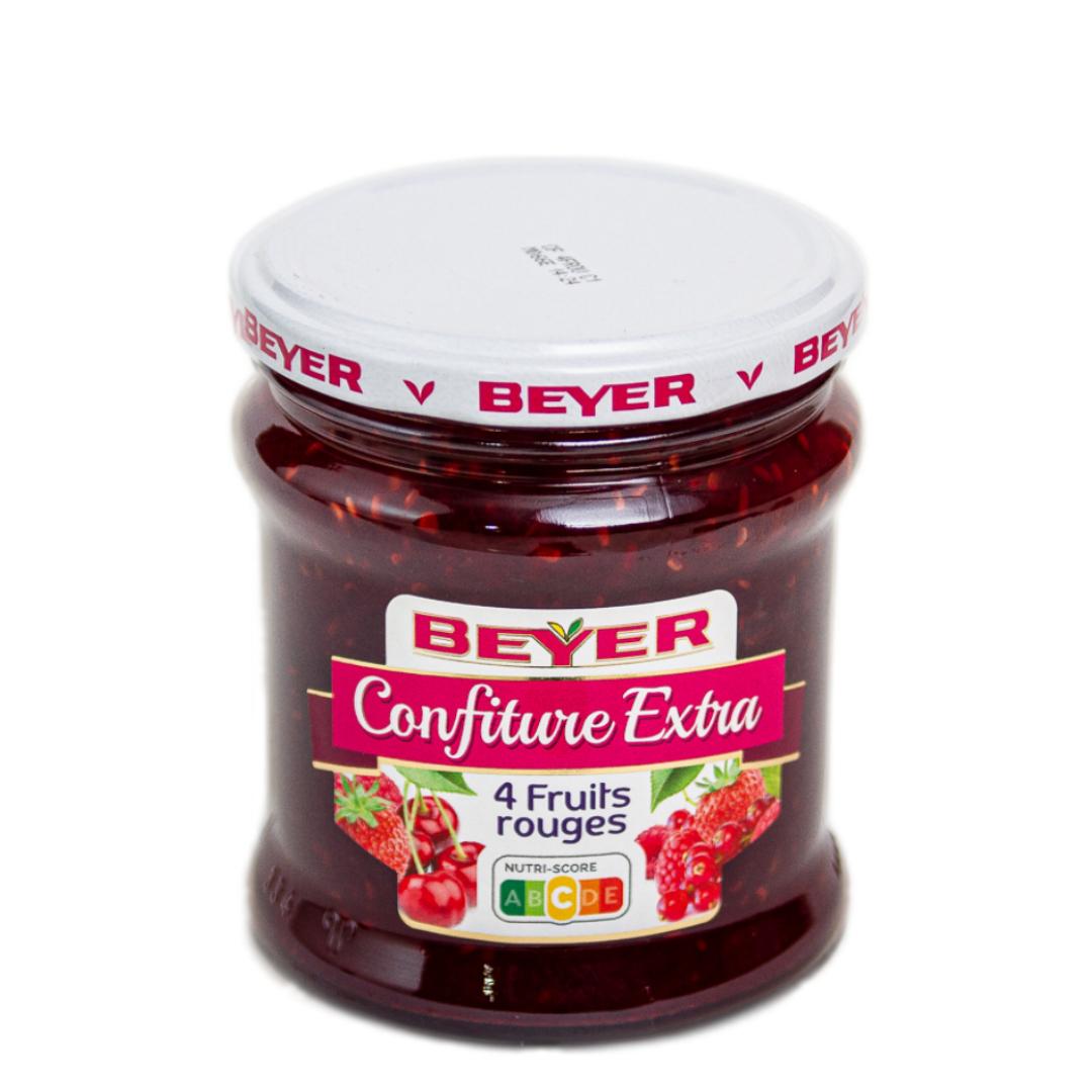 Beyer French Four Red Fruit Extra Jam - Confiture Extra Red Fruits- 370g