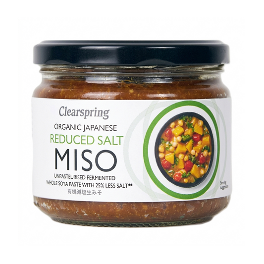 Clearspring Organic Japanese Reduced Salt Miso Paste - Unpasteurised - 270g