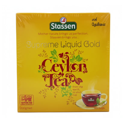 Stassen Supreme Liquid Gold Ceylon Tea | 100 Tea Bags