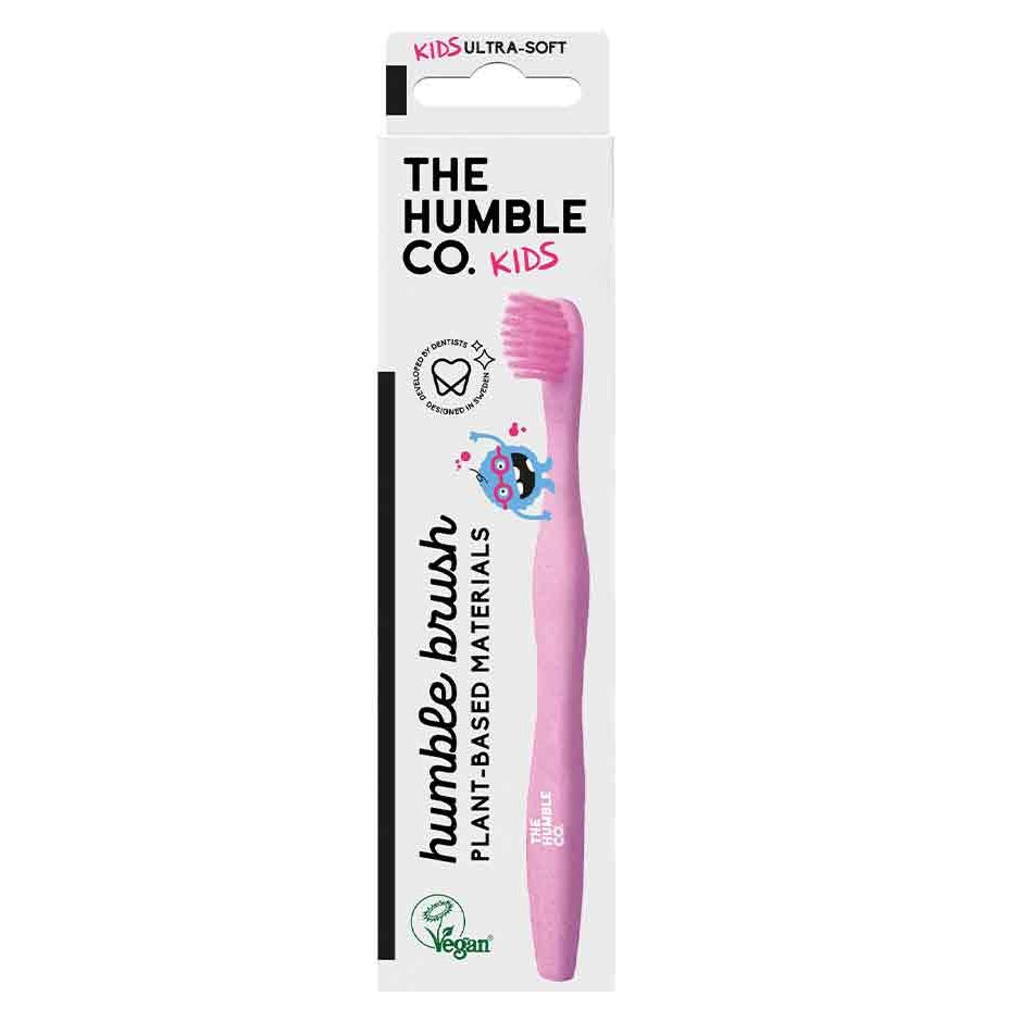 The Humble Co Kids Plant Based Ultra Soft Pink Toothbrush