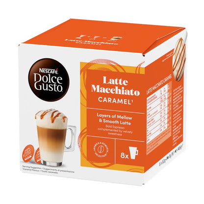 Dolce Gusto Caramel Latte Macchiato Coffee, 16 Capsules