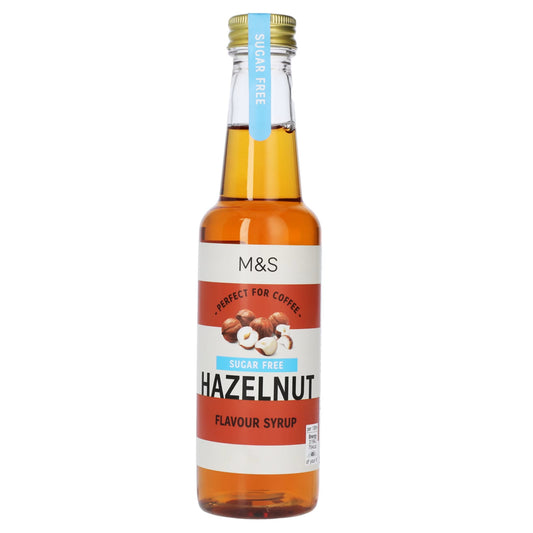 M&S Hazelnut Flavour Syrup Perfect for Coffee, Sugar Free, 250ml