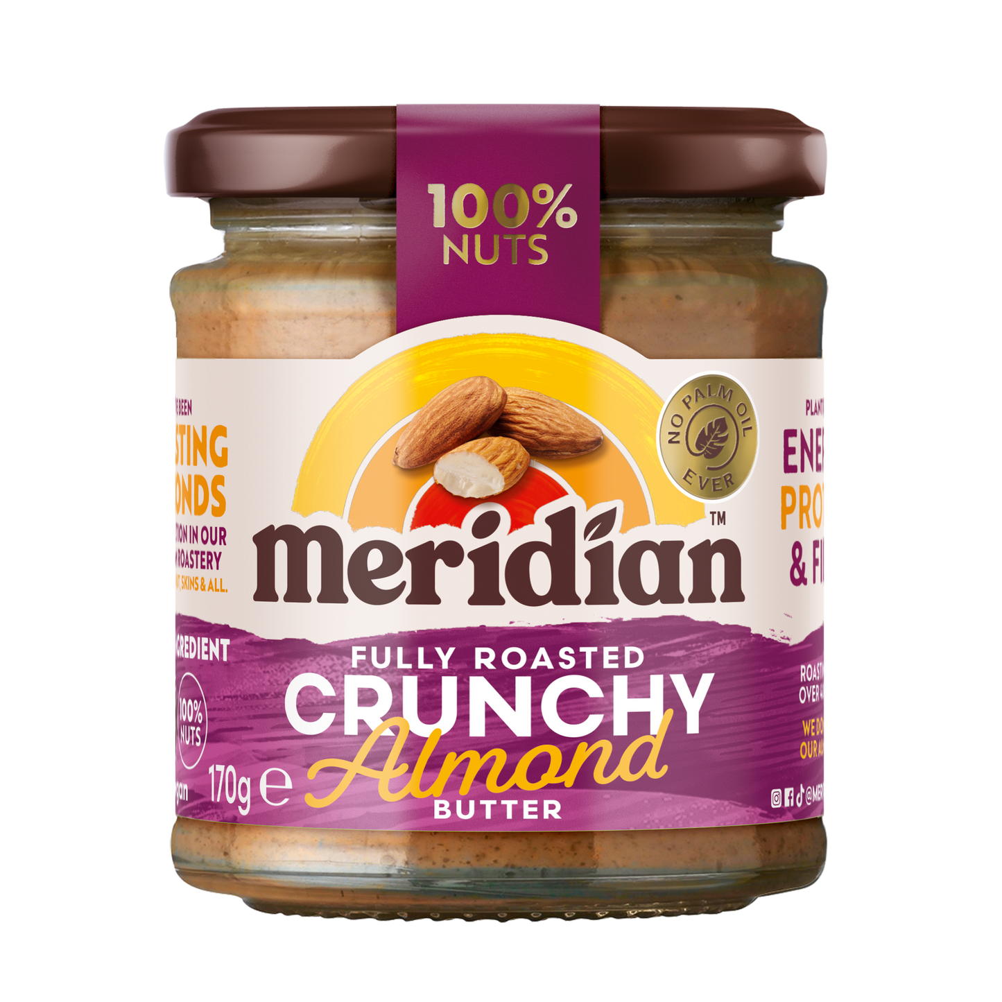 Meridian Crunchy Almond Butter, 170g