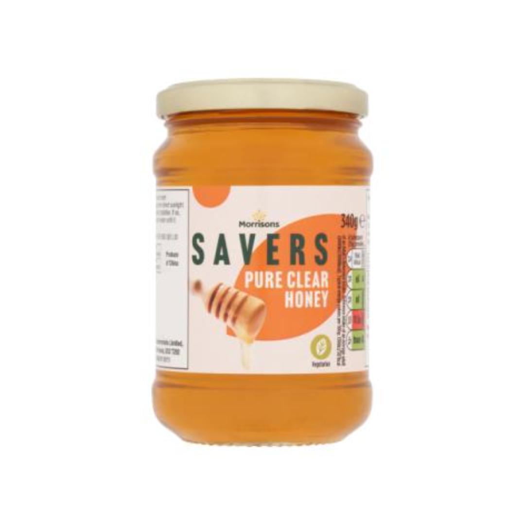Morrisons Savers Pure Clear Honey – Smooth & Light Flavor - 340g