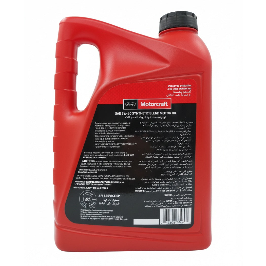 Motocraft SAE 5W20 Synthetic Blend Motor Oil, 4L