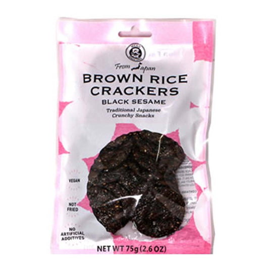 Muso Black Sesame Brown Rice Crackers, 75g