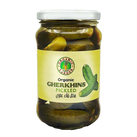 Organic Larder Chornicons Pickled, 340g