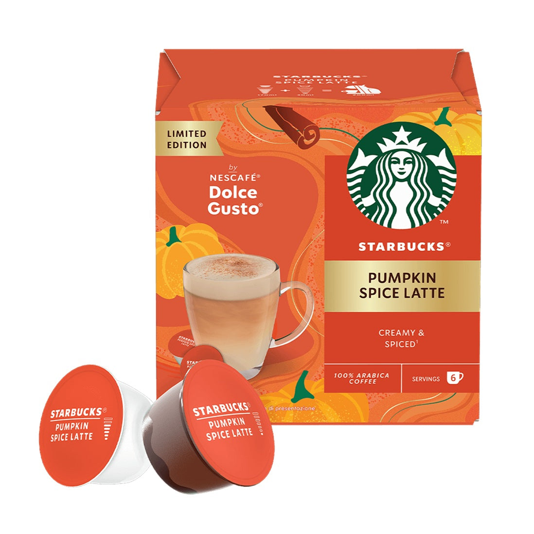 Starbucks Pumpkin Spice Latte Coffee, Limited Edition, 12 Capsules