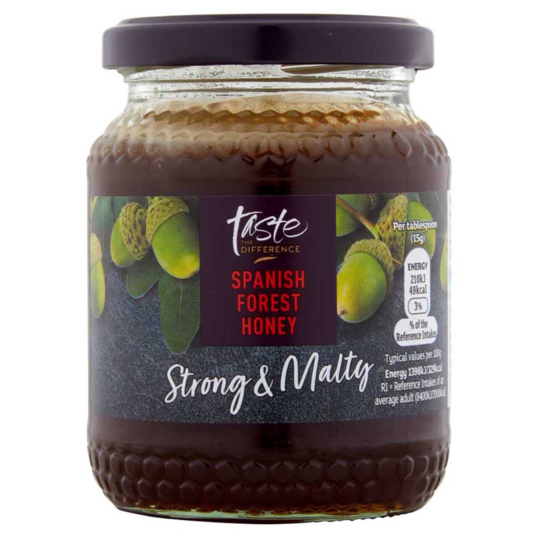 Taste The Difference Spanish Forest Honey – Strong & Malty Flavor - 340g