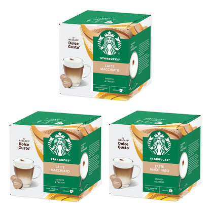 Starbucks Latte Macchiato Coffee, Smooth and Creamy, 12 Capsules