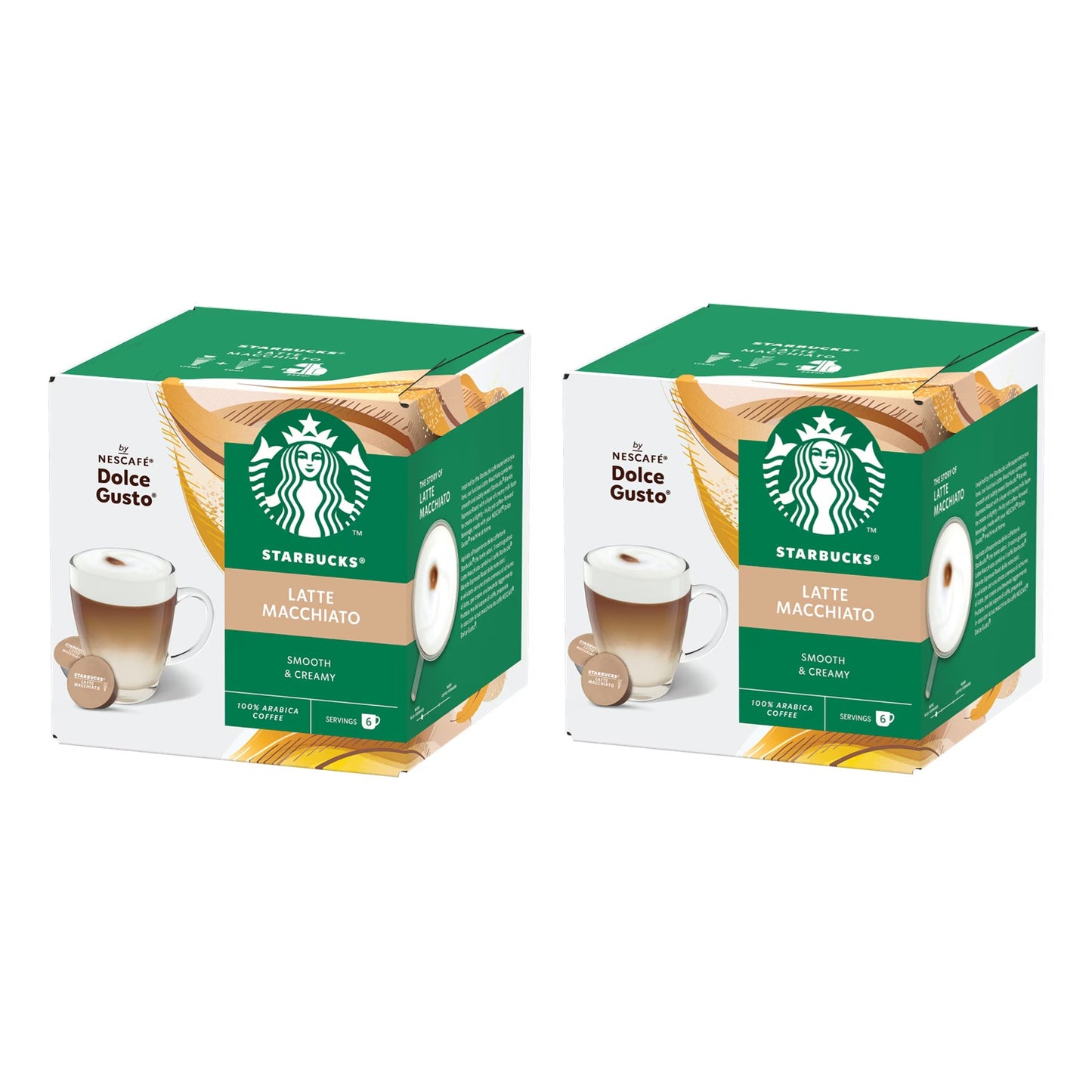 Starbucks Latte Macchiato Coffee, Smooth and Creamy, 12 Capsules