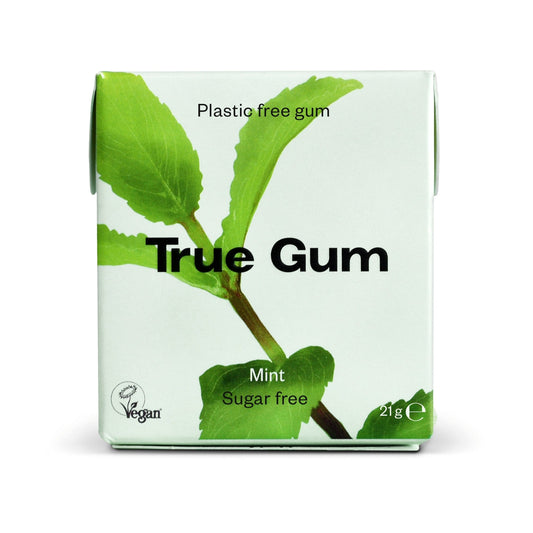 True Gum Mint Flavor, Sugar Free, Plastic Free, 21g