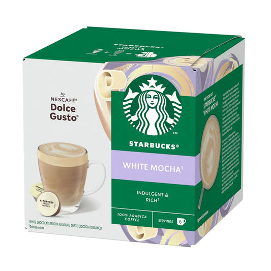 Starbucks White Mocha Coffee, Indulgent and Rich, 12 Capsules