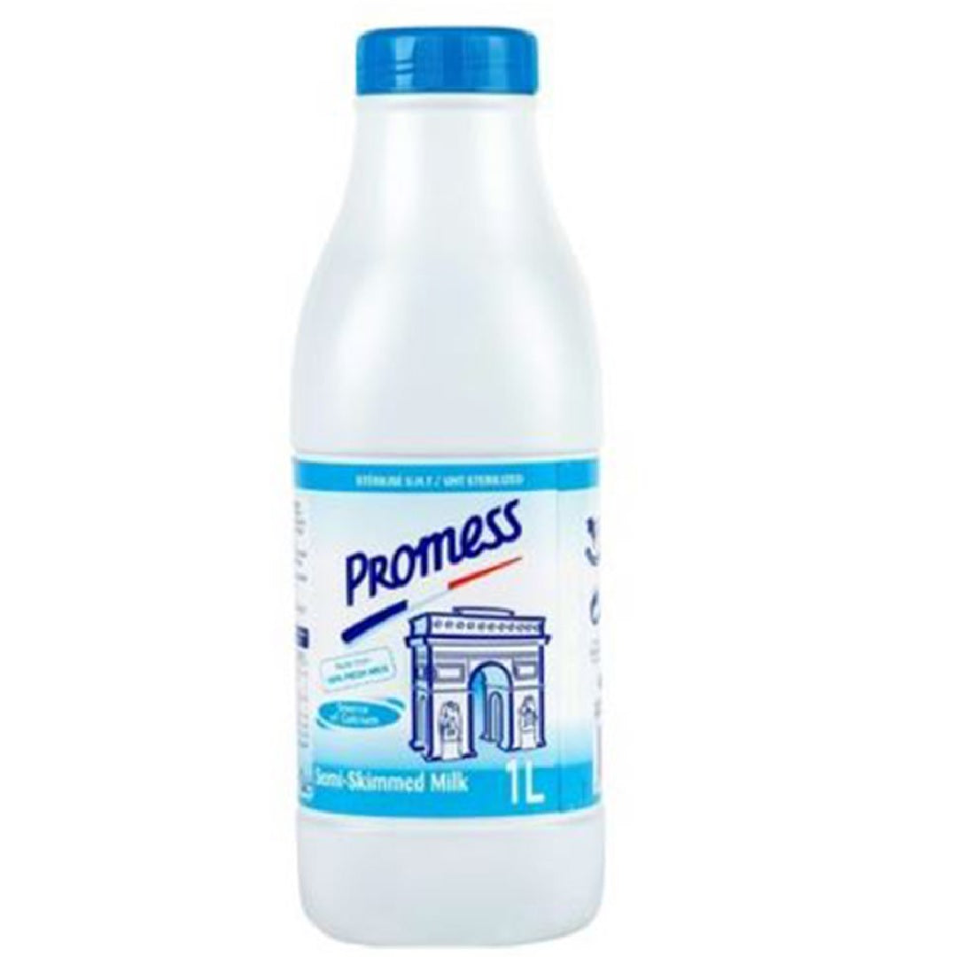 Promess Semi Skimmed Milk From France, 1 Litre